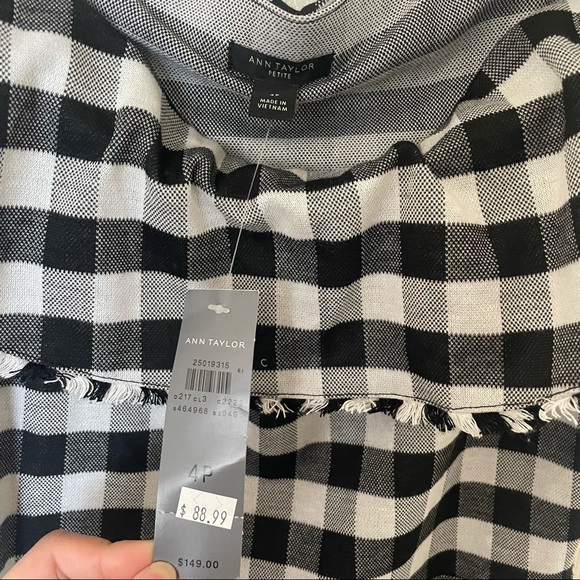 Ann Taylor Gingham Off Shoulder Midi Dress - Picture 5 of 5